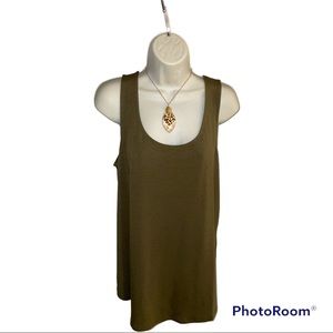 Zenana olive green sleeveless top size 2X